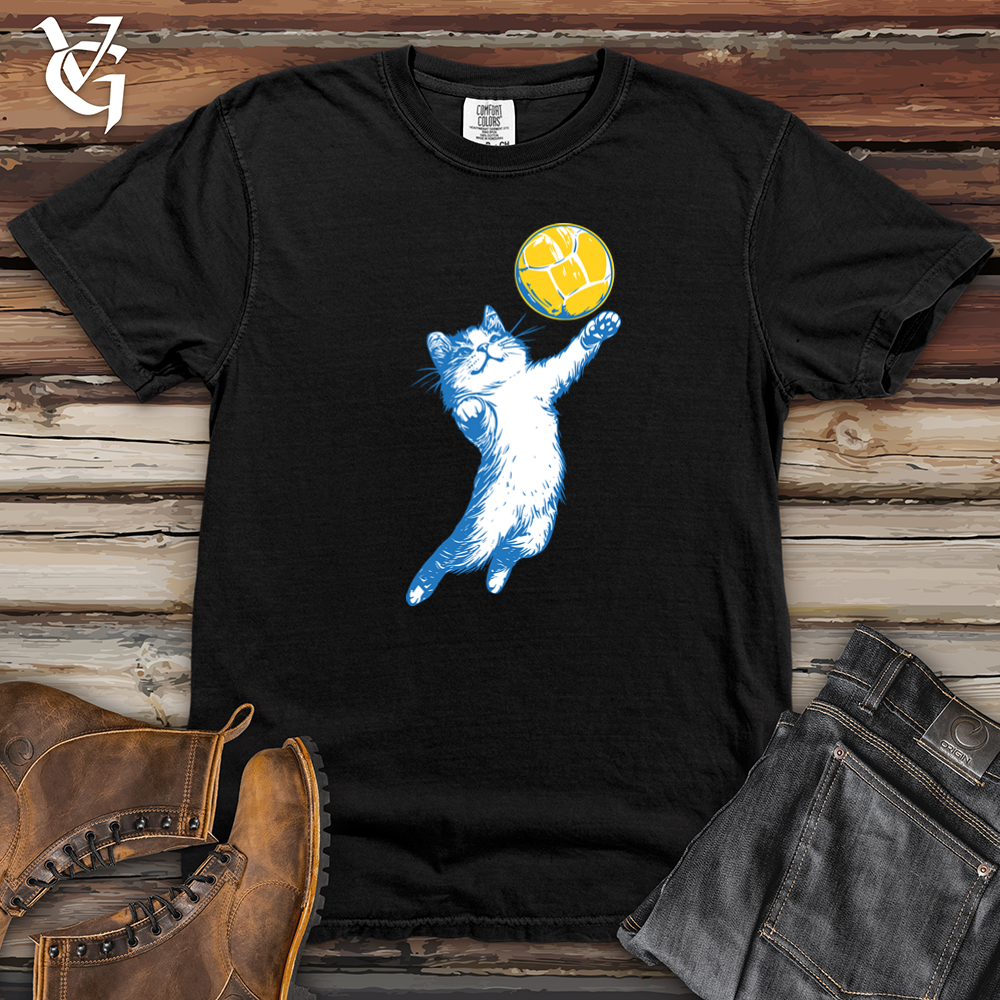 Volleyball Cat Heavy Cotton Comfort Colors Tee