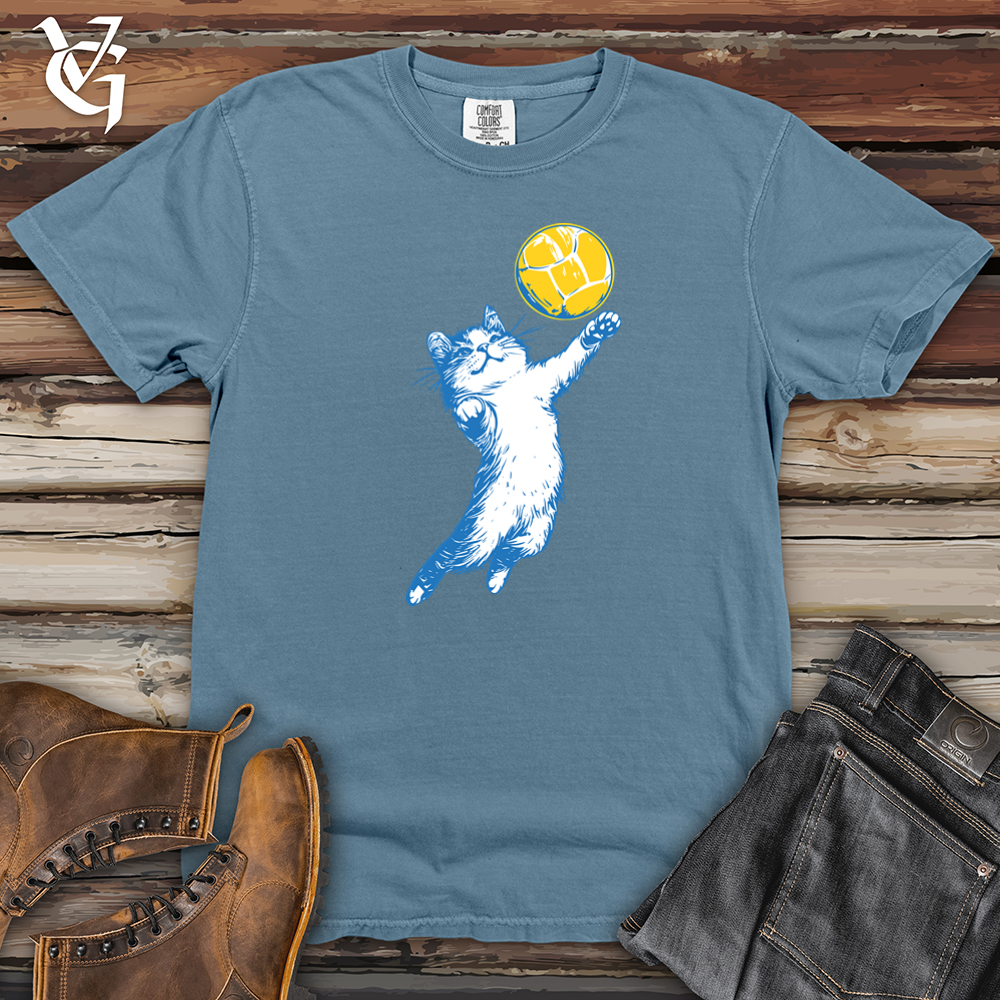 Volleyball Cat Heavy Cotton Comfort Colors Tee