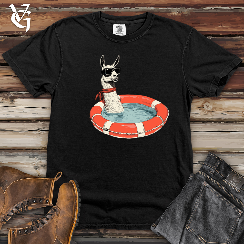 Llama Dressed as a Lifeguard Heavy Cotton Comfort Colors Tee