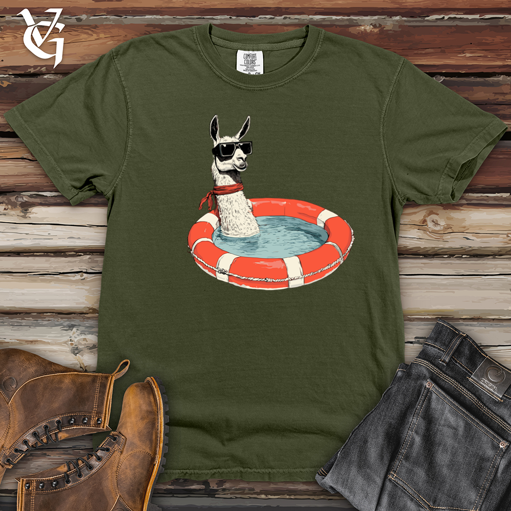 Llama Dressed as a Lifeguard Heavy Cotton Comfort Colors Tee