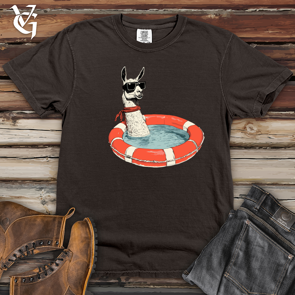 Llama Dressed as a Lifeguard Heavy Cotton Comfort Colors Tee