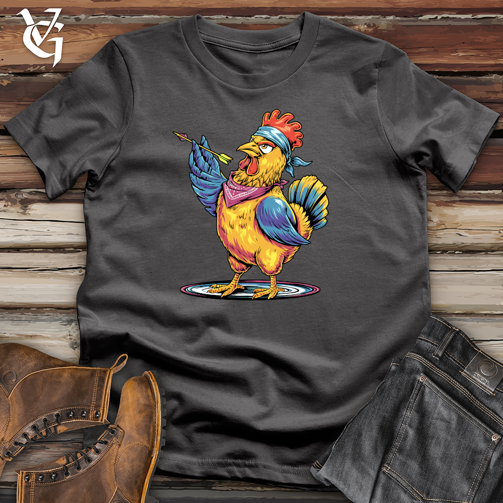 Chicken Throwing Darts Softstyle Tee