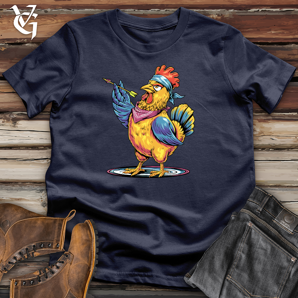 Chicken Throwing Darts Softstyle Tee