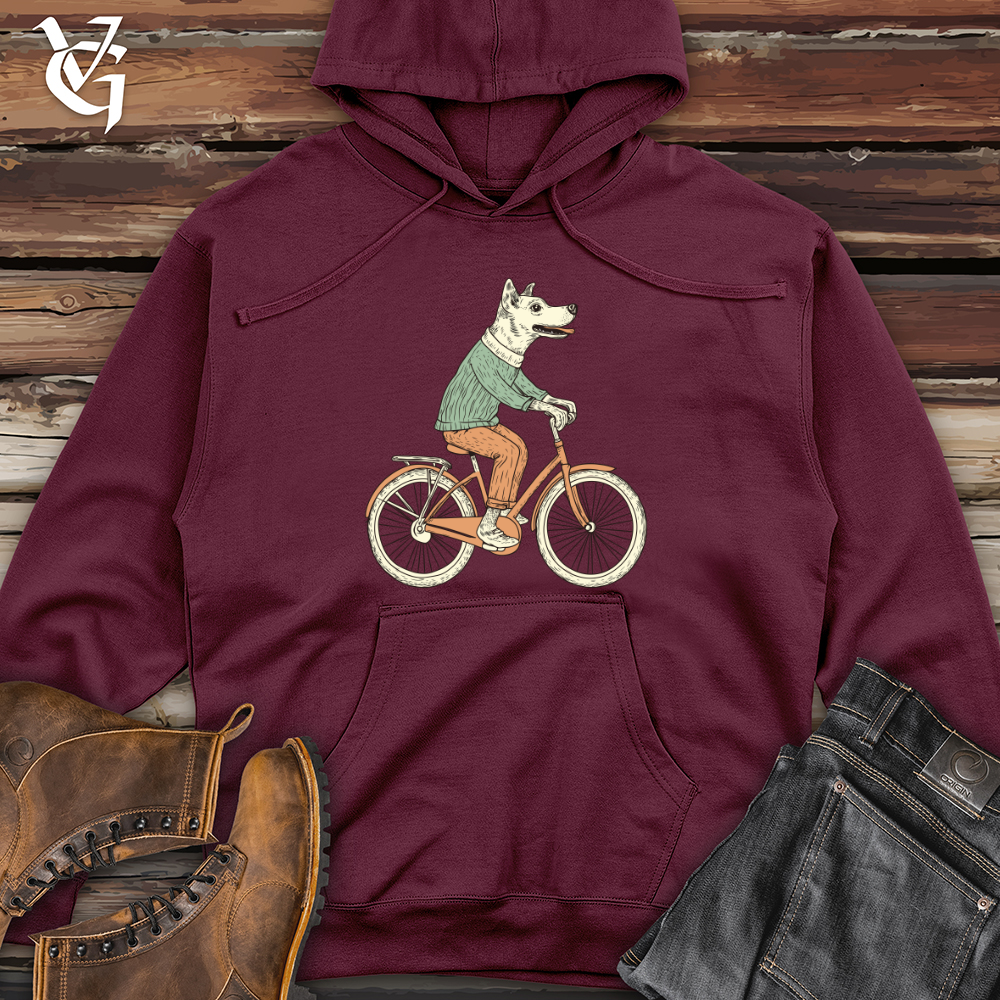 Cycling Dog Midweight Hooded Sweatshirt
