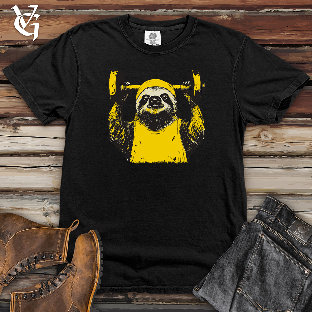 Sloth Powerlifter Heavy Cotton Comfort Colors Tee