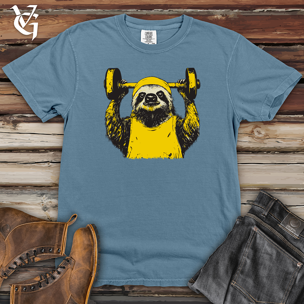 Sloth Powerlifter Heavy Cotton Comfort Colors Tee
