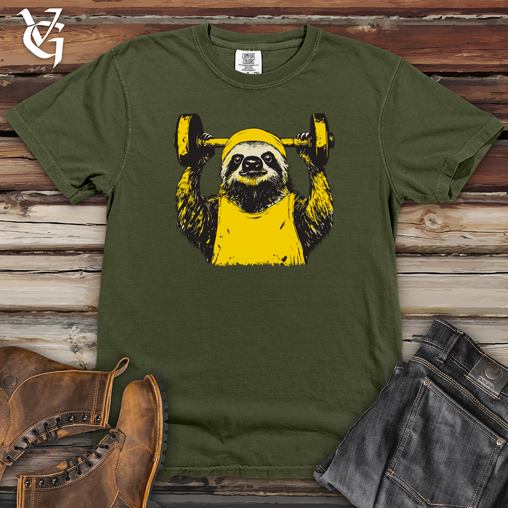 Sloth Powerlifter Heavy Cotton Comfort Colors Tee