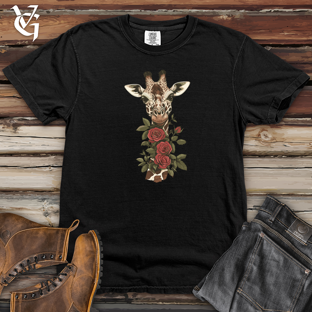 Giraffe Roses Heavy Cotton Comfort Colors Tee