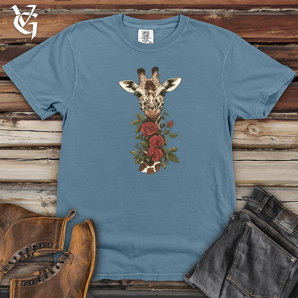 Giraffe Roses Heavy Cotton Comfort Colors Tee