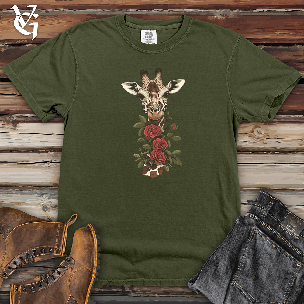 Giraffe Roses Heavy Cotton Comfort Colors Tee