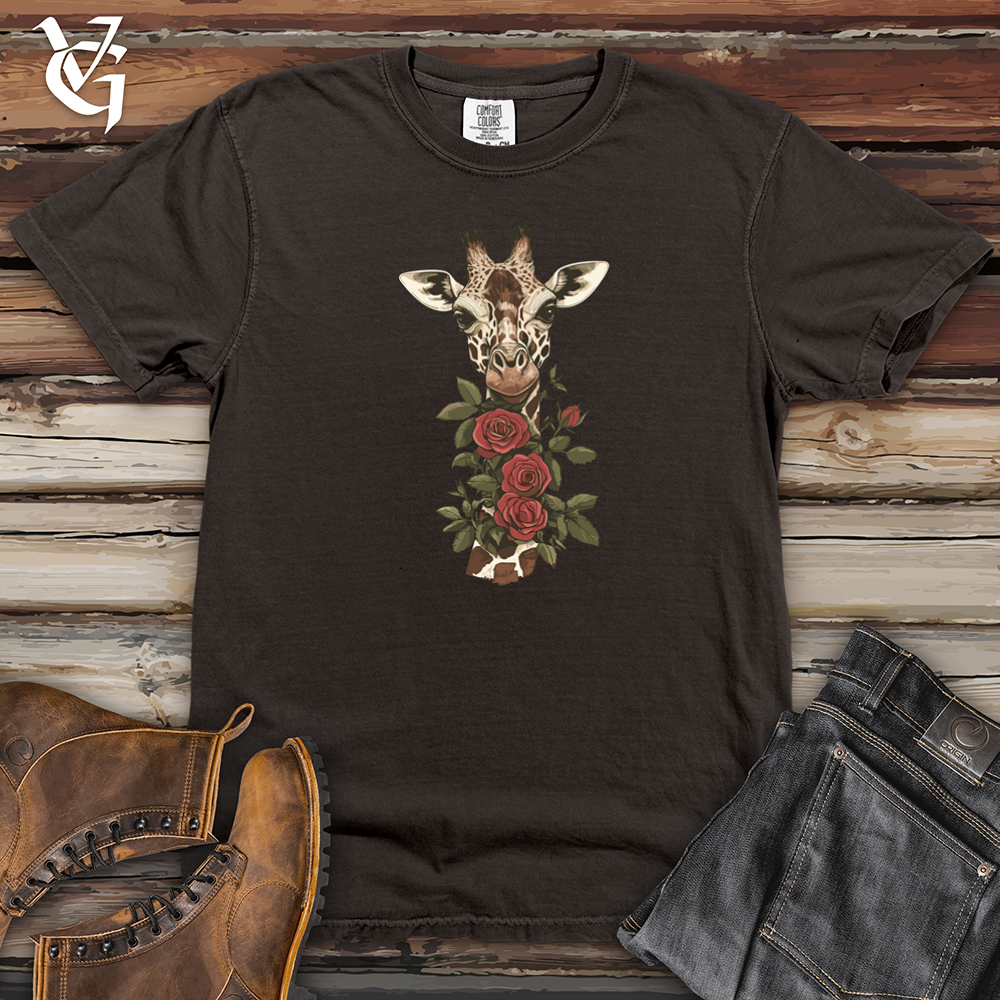 Giraffe Roses Heavy Cotton Comfort Colors Tee