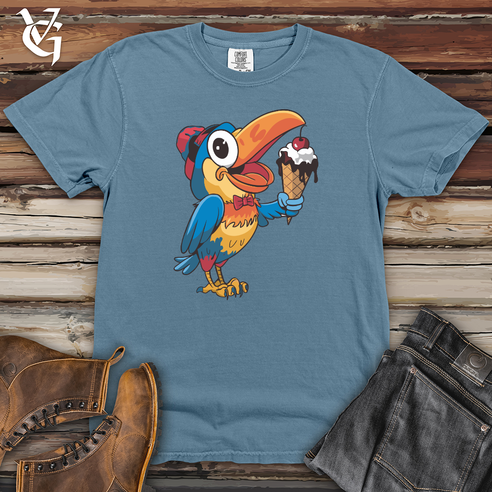 Toucan Eating Ice Cream Heavy Cotton Comfort Colors Tee