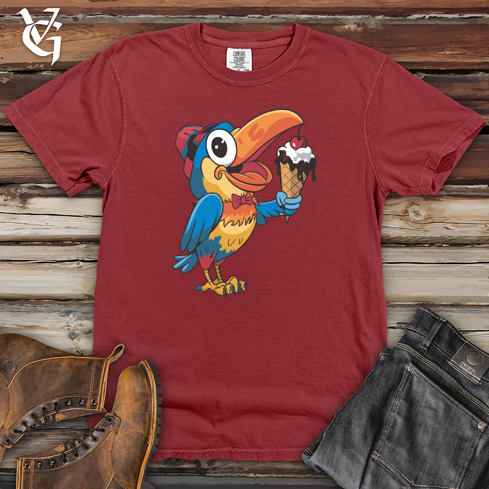Toucan Eating Ice Cream Heavy Cotton Comfort Colors Tee