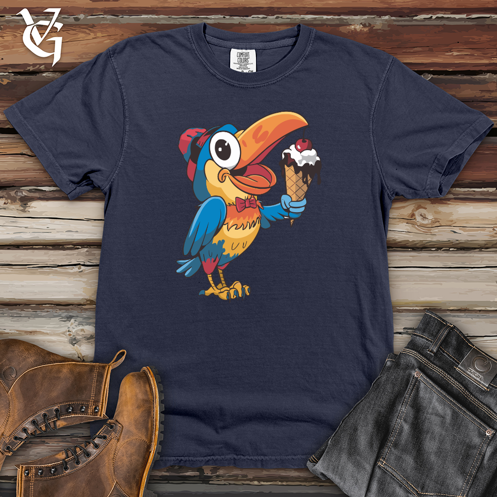 Toucan Eating Ice Cream Heavy Cotton Comfort Colors Tee