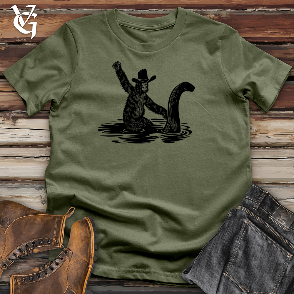 Bigfoot with Hilarious Loch Ness Monster Softstyle Tee