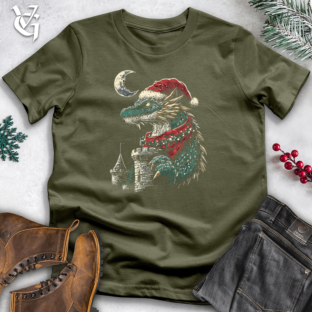 Christmas Castle Dragon Cotton Tee