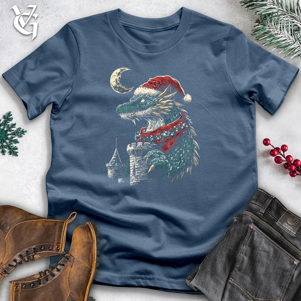 Christmas Castle Dragon Cotton Tee