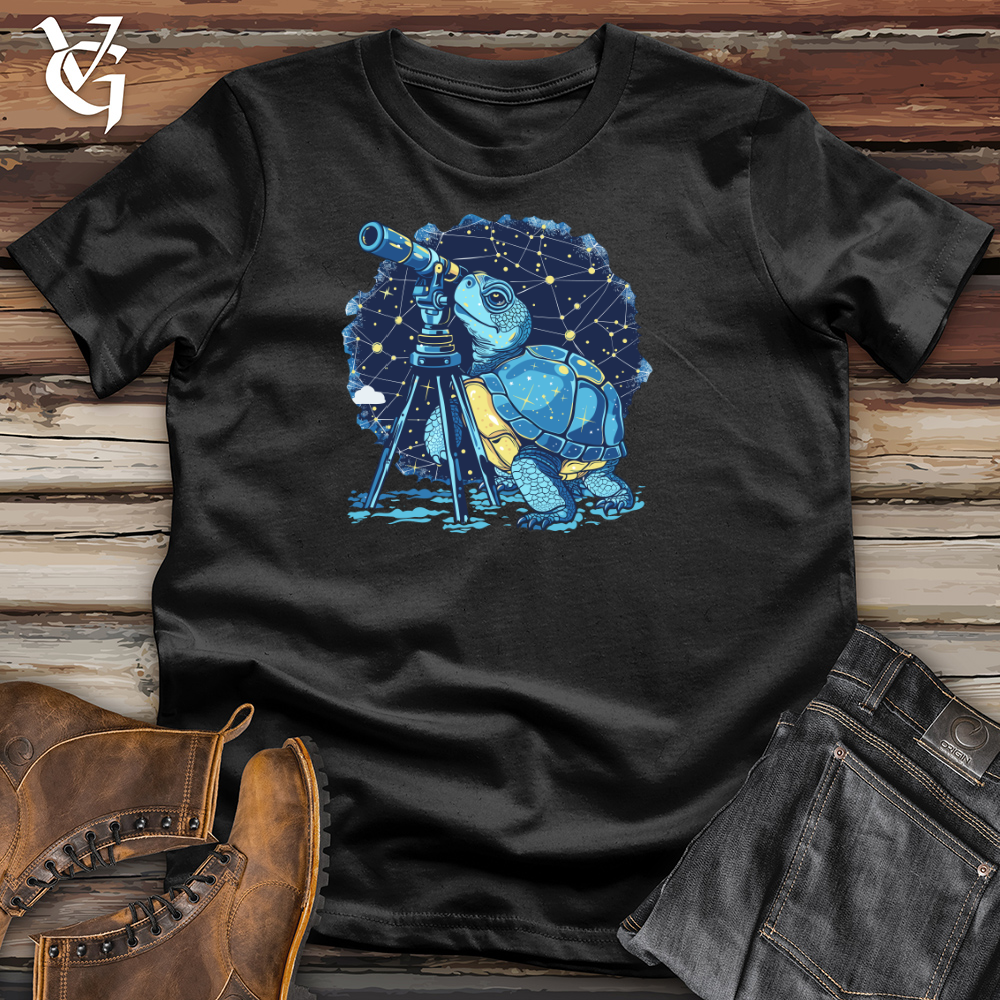 Stargazing Turtle Astronomer Cotton Tee