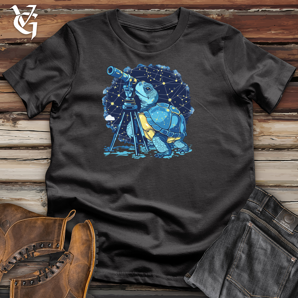 Stargazing Turtle Astronomer Cotton Tee