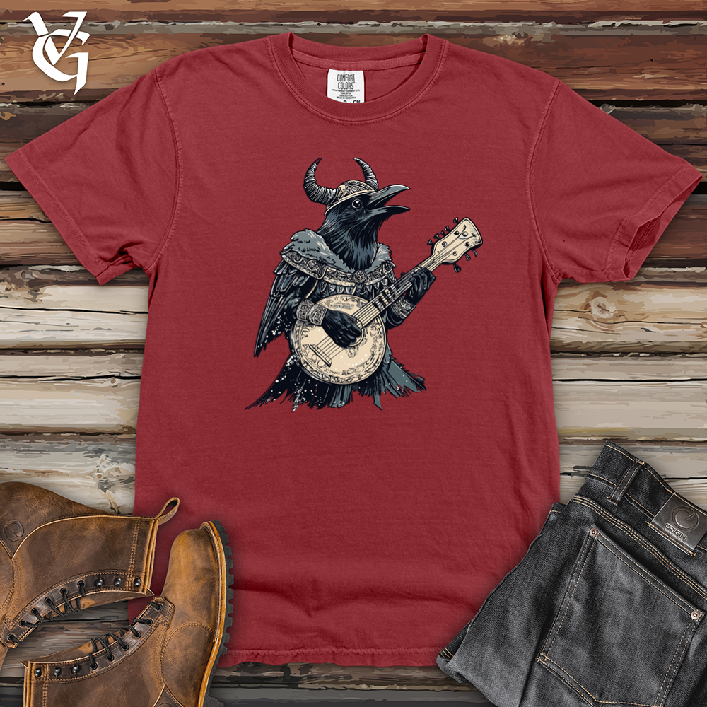 Banjo Lover Viking Raven Heavy Cotton Comfort Colors Tee