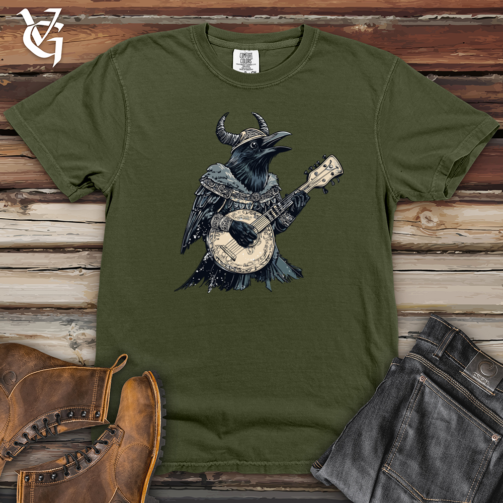 Banjo Lover Viking Raven Heavy Cotton Comfort Colors Tee