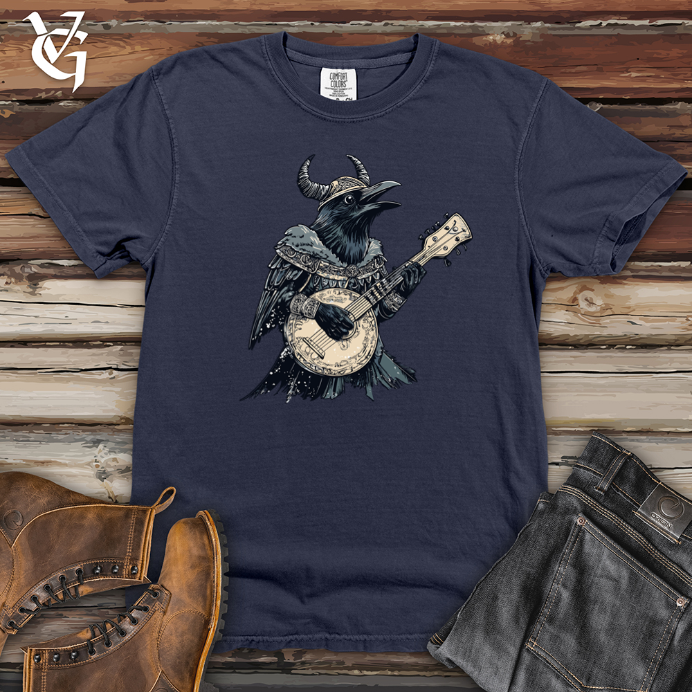 Banjo Lover Viking Raven Heavy Cotton Comfort Colors Tee