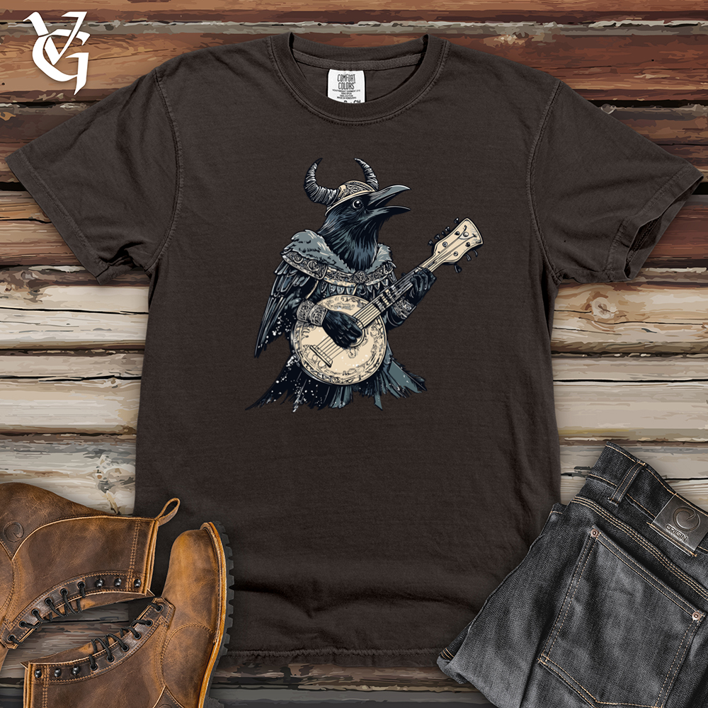 Banjo Lover Viking Raven Heavy Cotton Comfort Colors Tee
