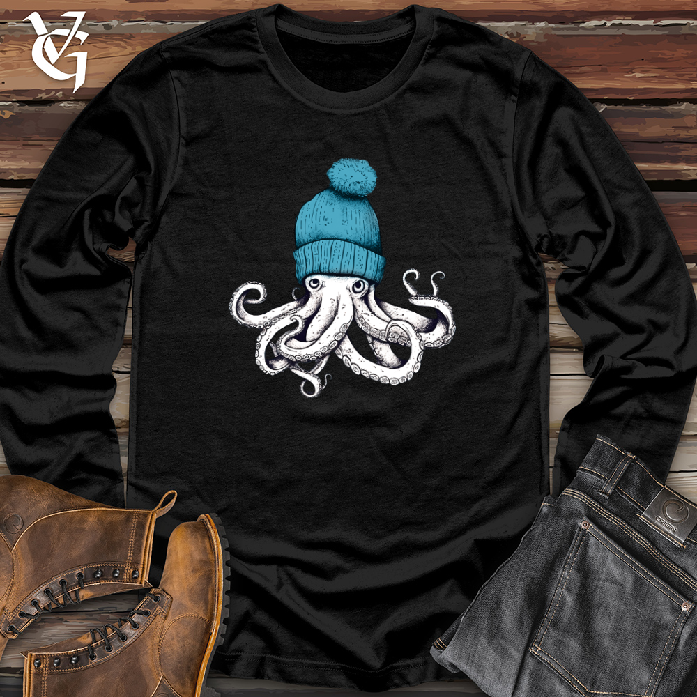 Octopus Wearing Beanie Long Sleeve