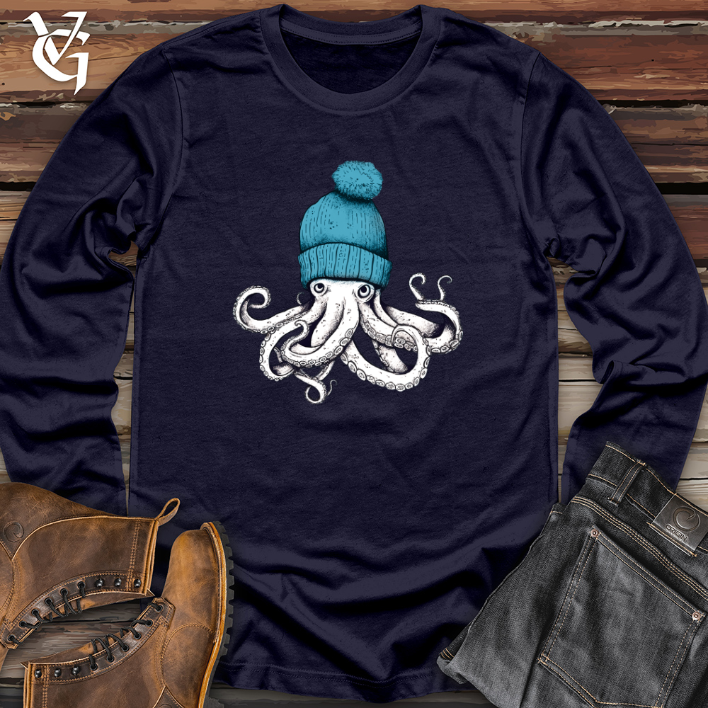 Octopus Wearing Beanie Long Sleeve