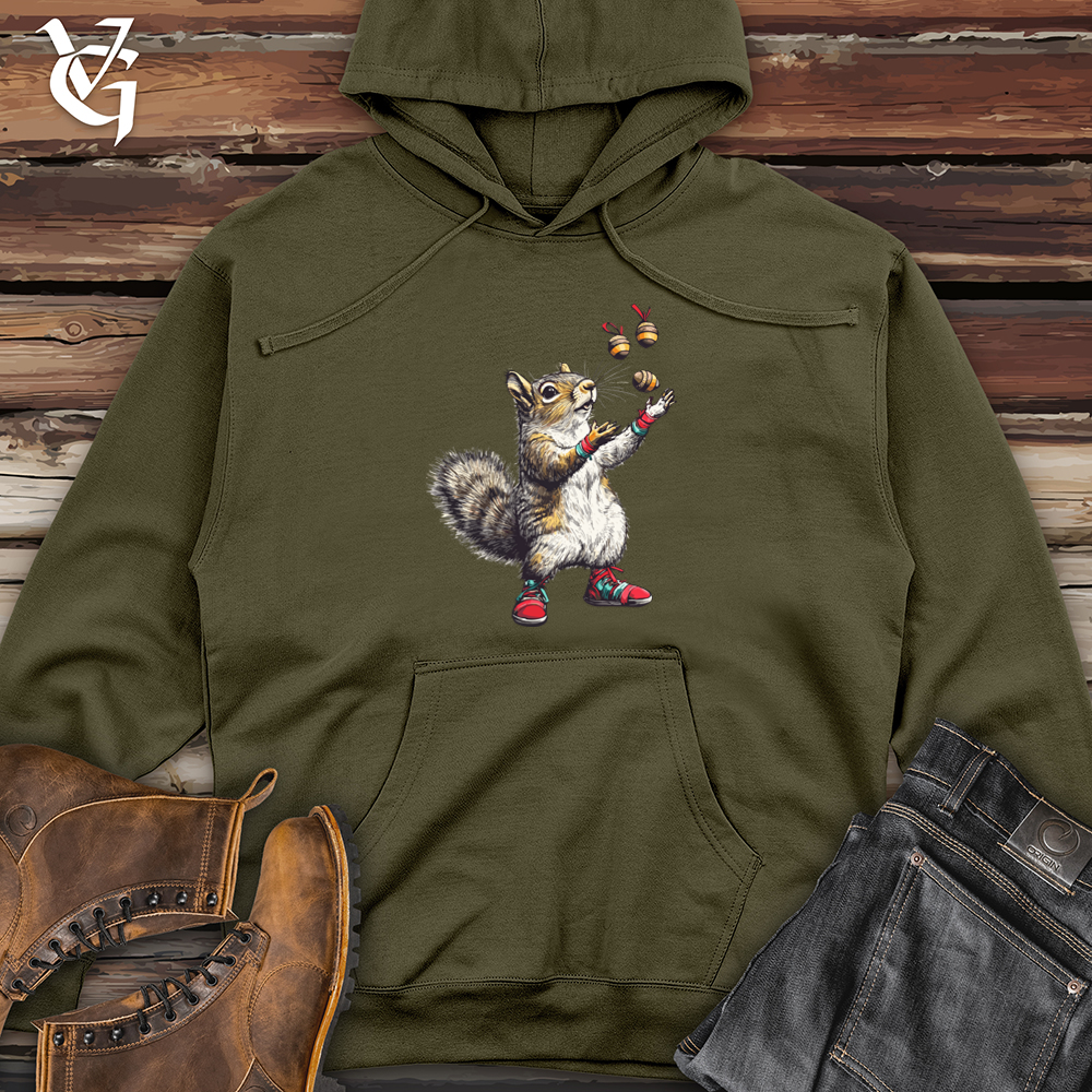 Juggling Squirrel Midweight Hooded Sweatshirt