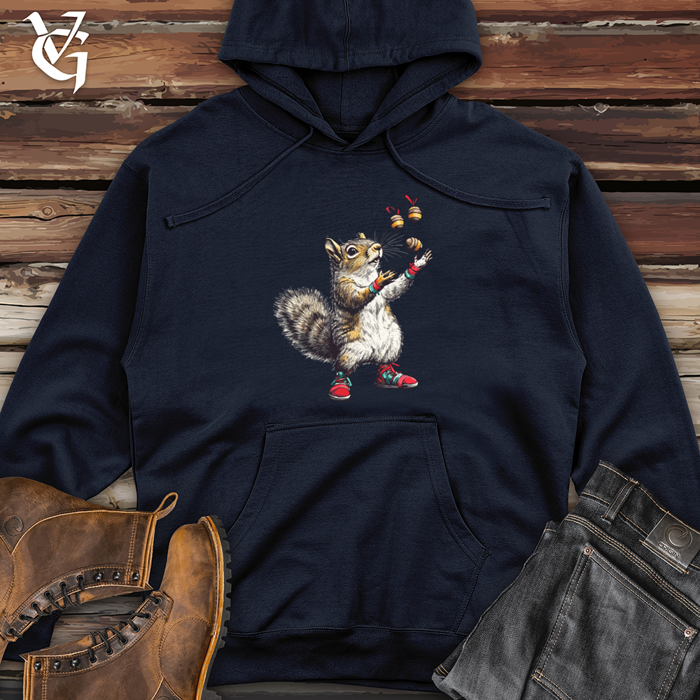 Juggling Squirrel Midweight Hooded Sweatshirt
