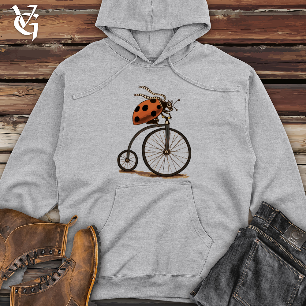 Ladybug Unicycle Midweight Hooded Sweatshirt