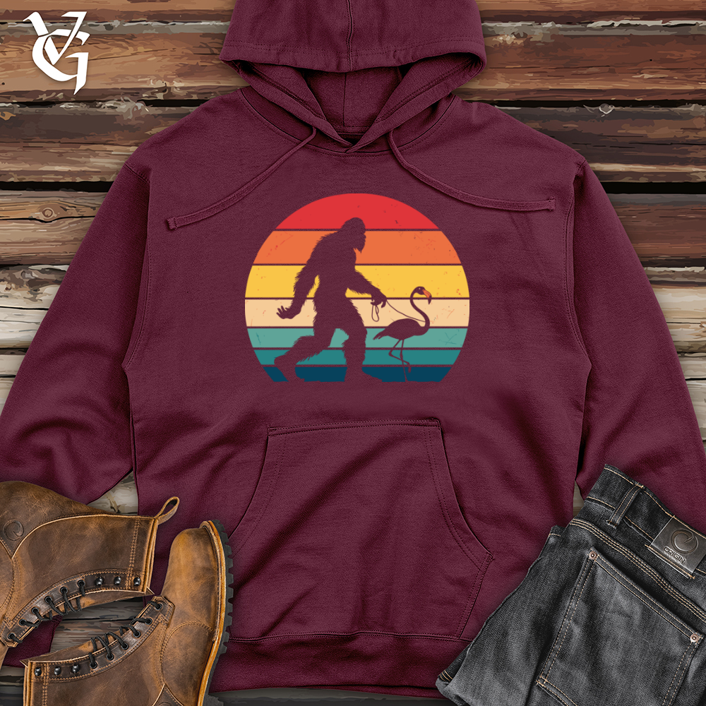 Sasquatch Flamingo Walk Midweight Hooded Sweatshirt