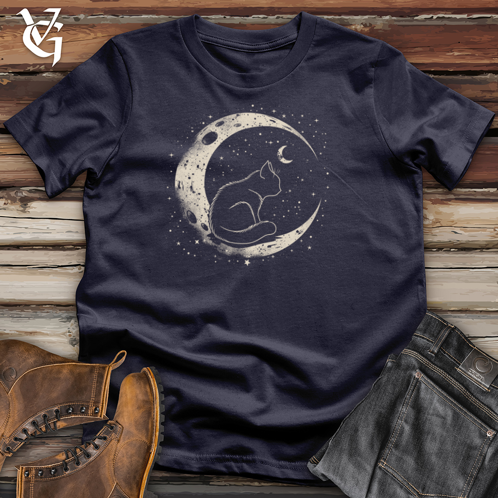 Galactic Purr Crater Cotton Tee
