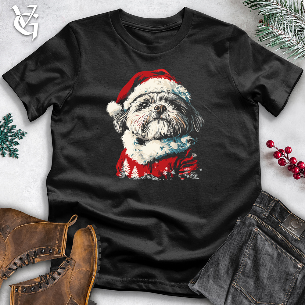 Shih Tzu Santa Cotton Tee