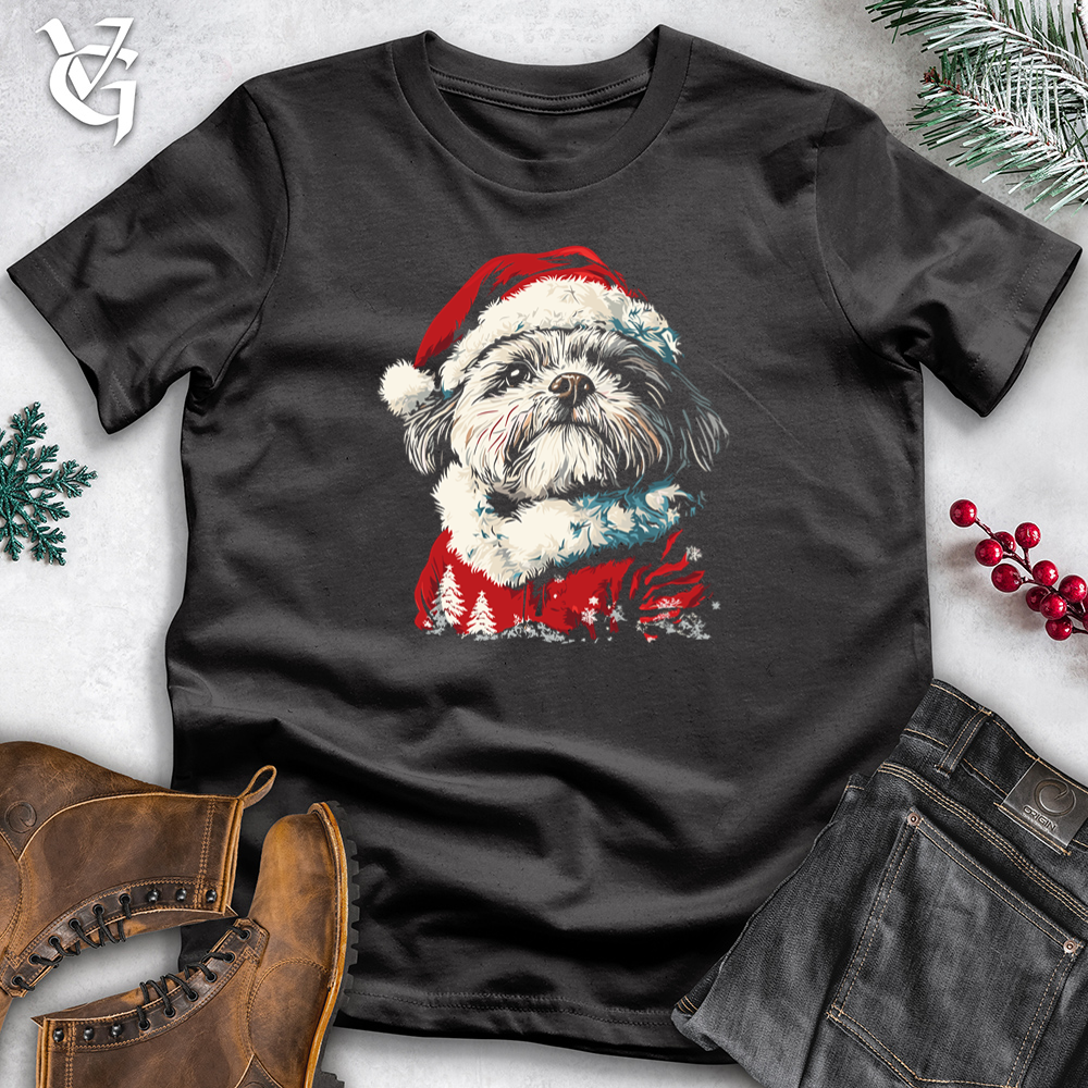 Shih Tzu Santa Cotton Tee