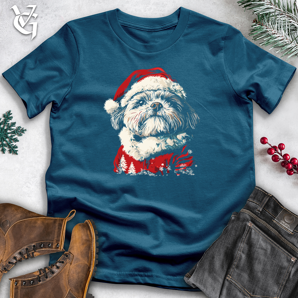 Shih Tzu Santa Cotton Tee