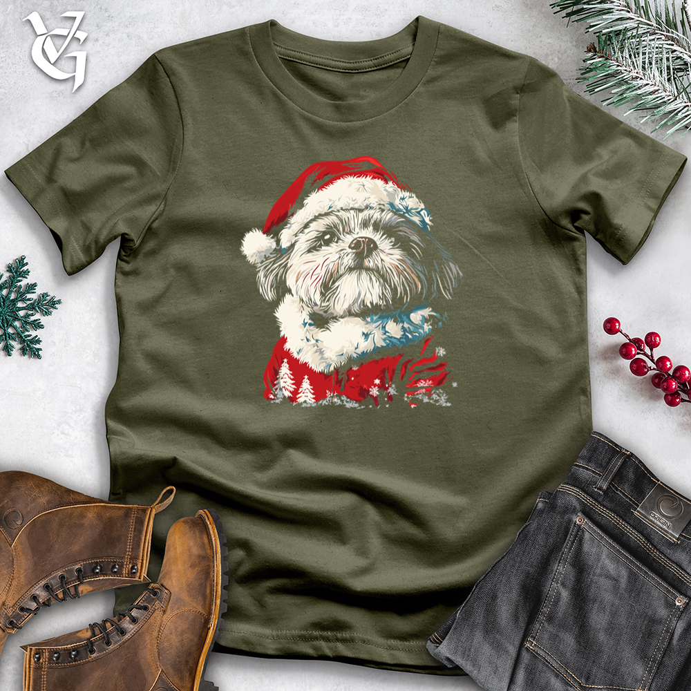 Shih Tzu Santa Cotton Tee