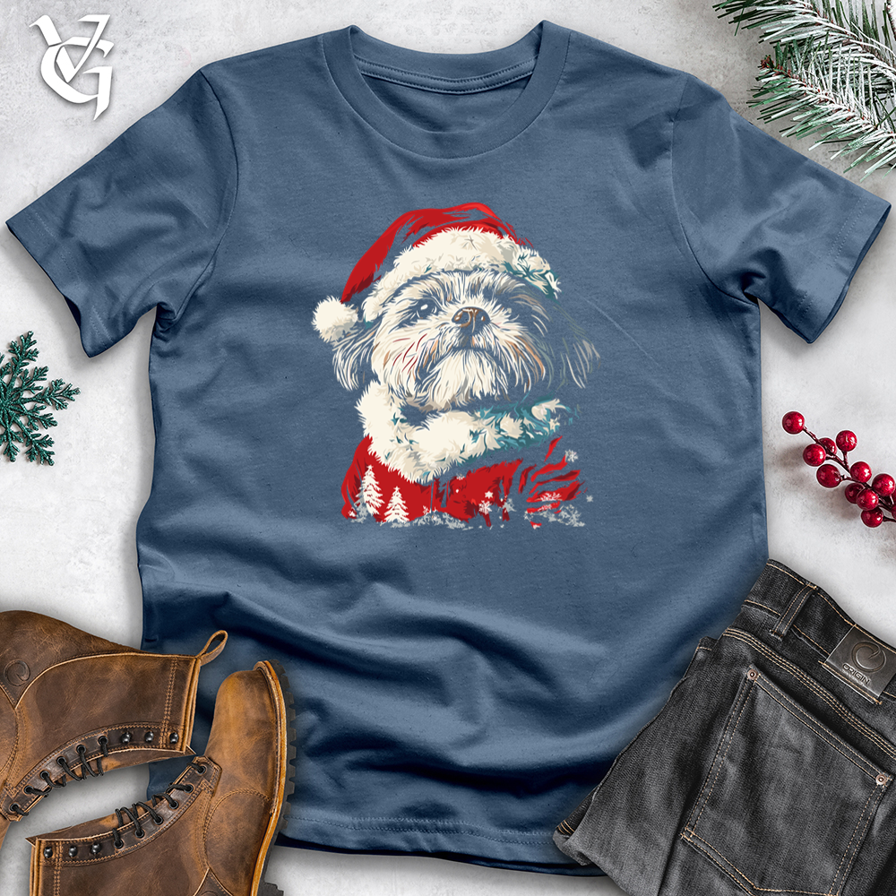 Shih Tzu Santa Cotton Tee