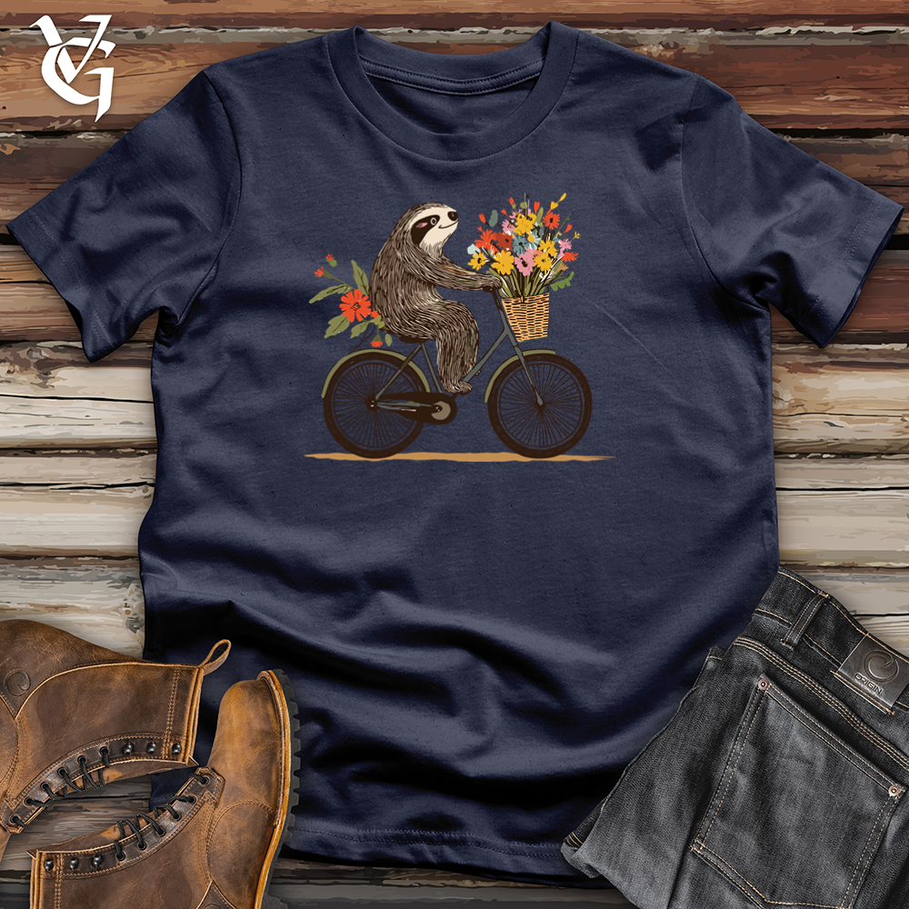 Sloth Flower Bike Softstyle Tee