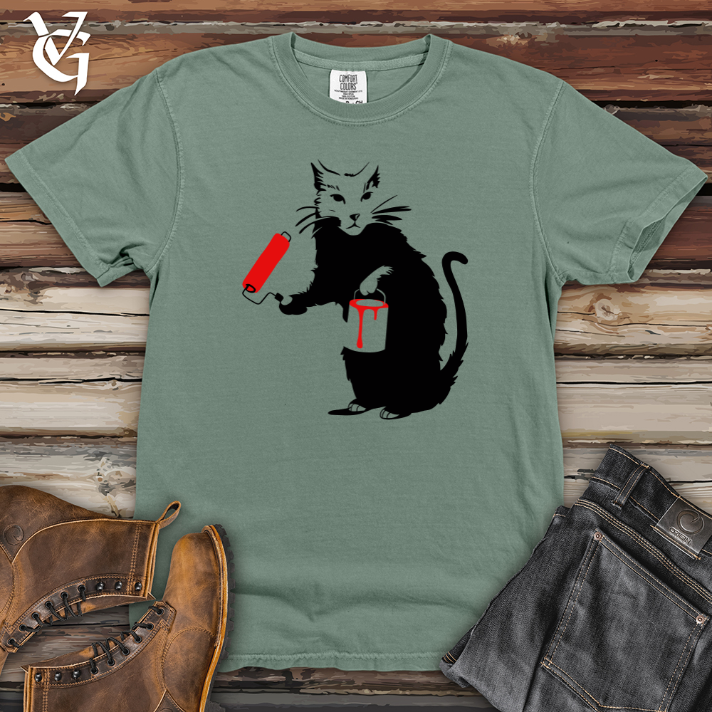 Painting Cat Heavy Cotton Comfort Colors Tee
