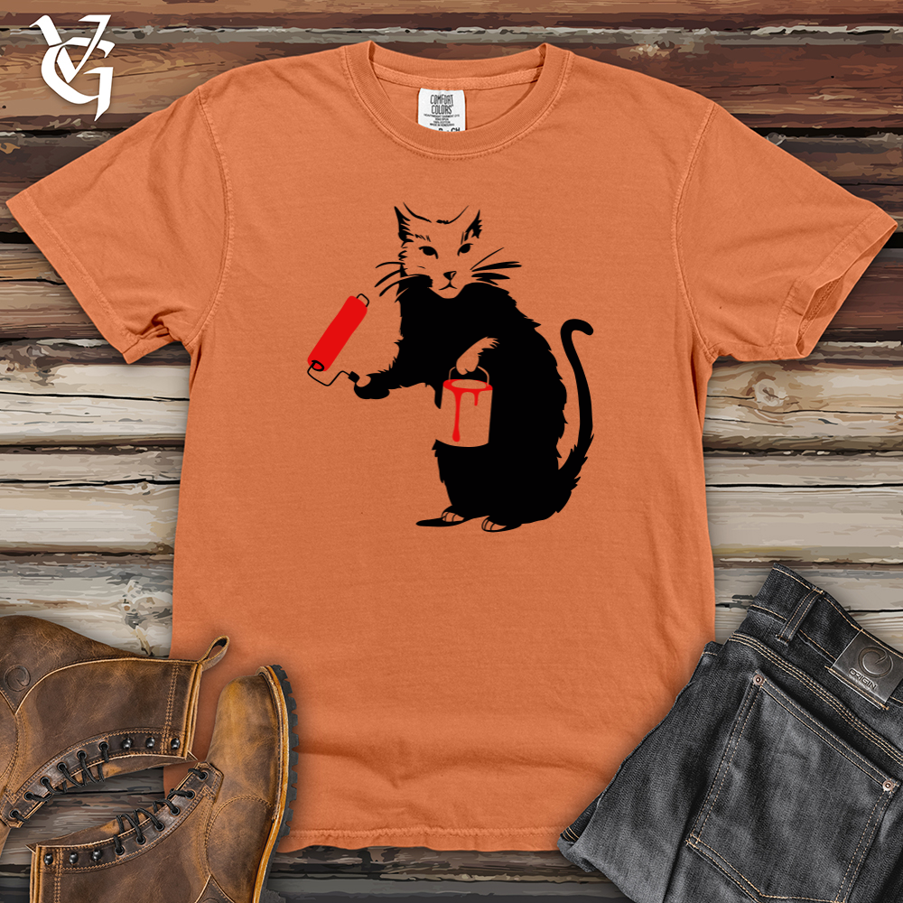 Painting Cat Heavy Cotton Comfort Colors Tee