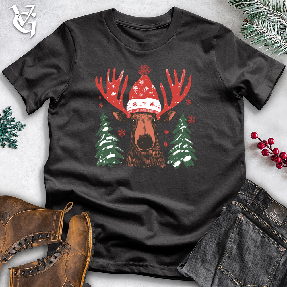 Merry &amp; Bright Moose Cotton Tee