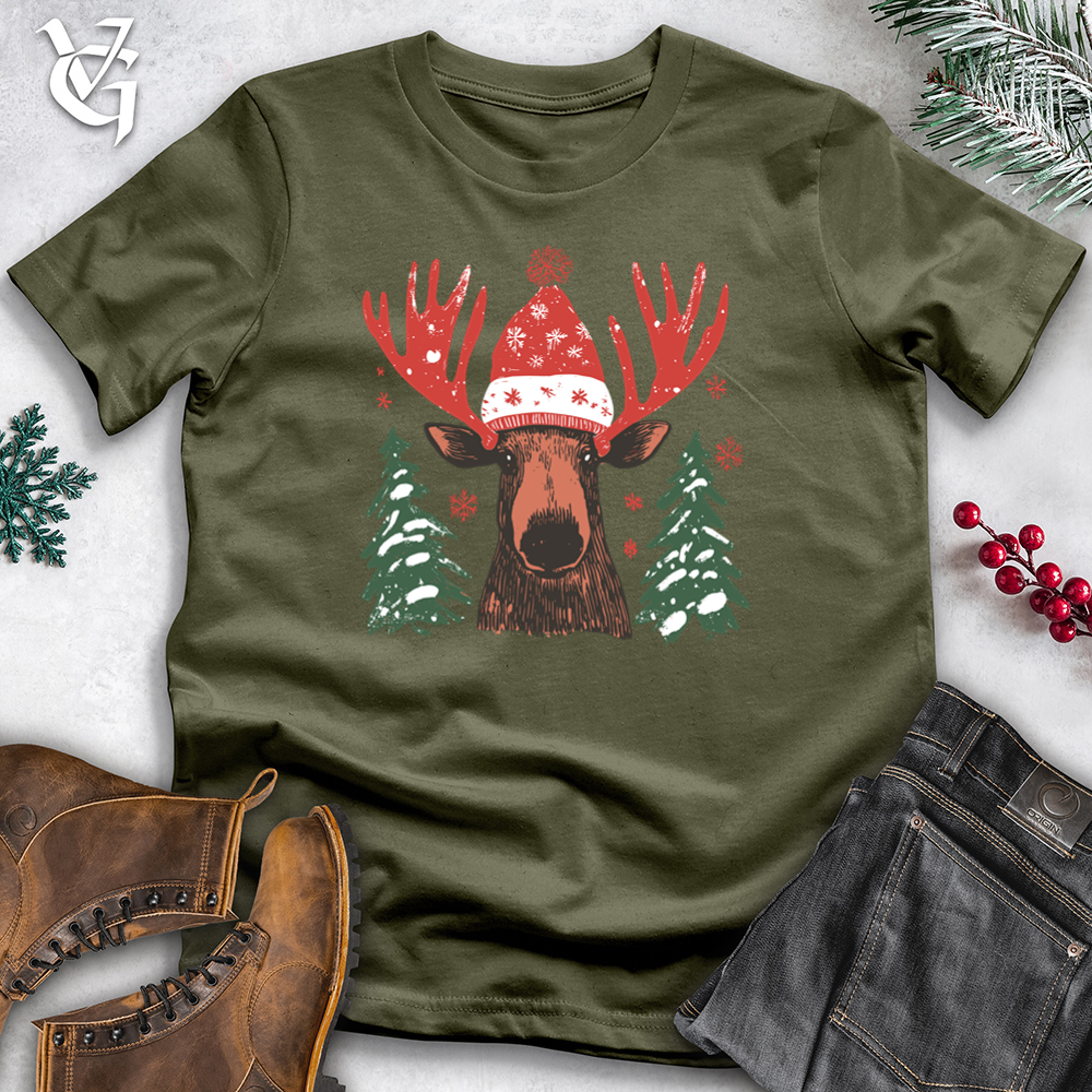 Merry &amp; Bright Moose Cotton Tee