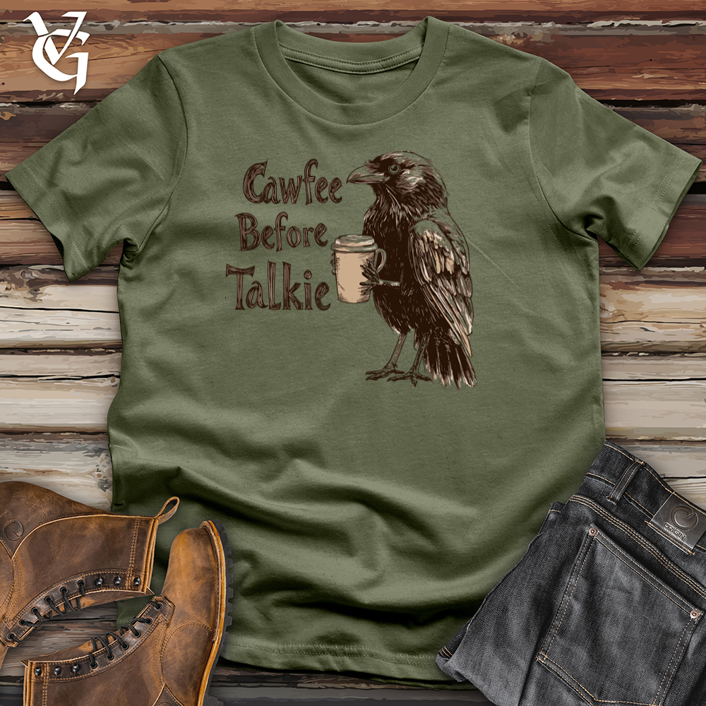 Cawfee Before Talkie Raven Softstyle Tee