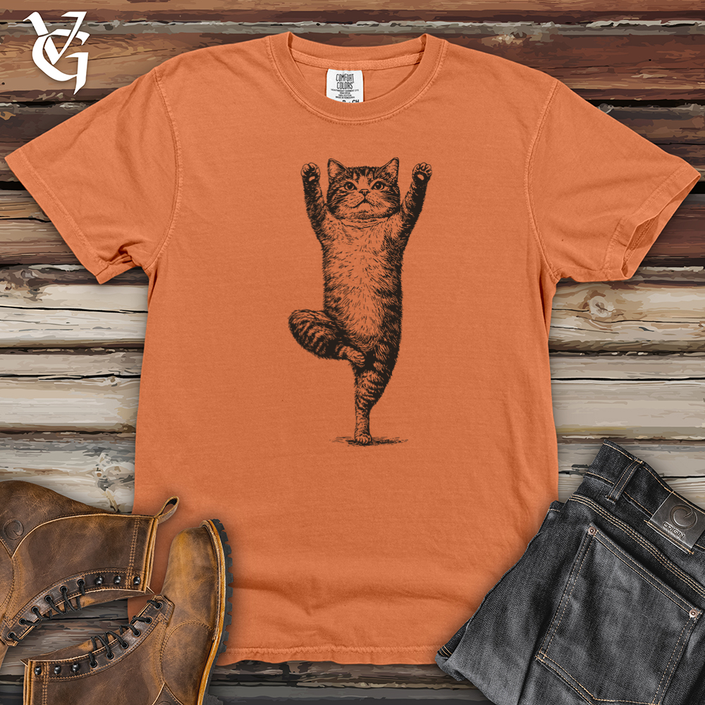 Yoga Pose Cat Heavy Cotton Comfort Colors Tee