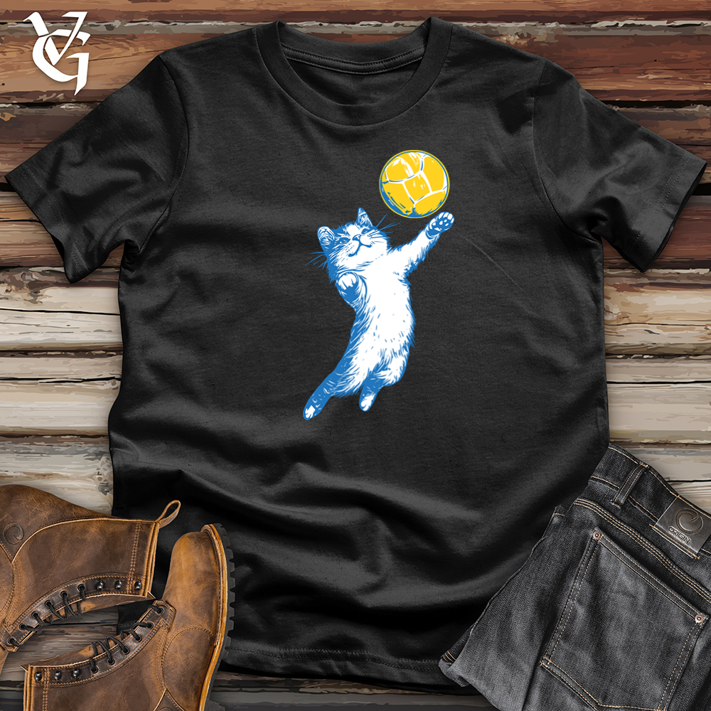 Volleyball Cat Cotton Tee