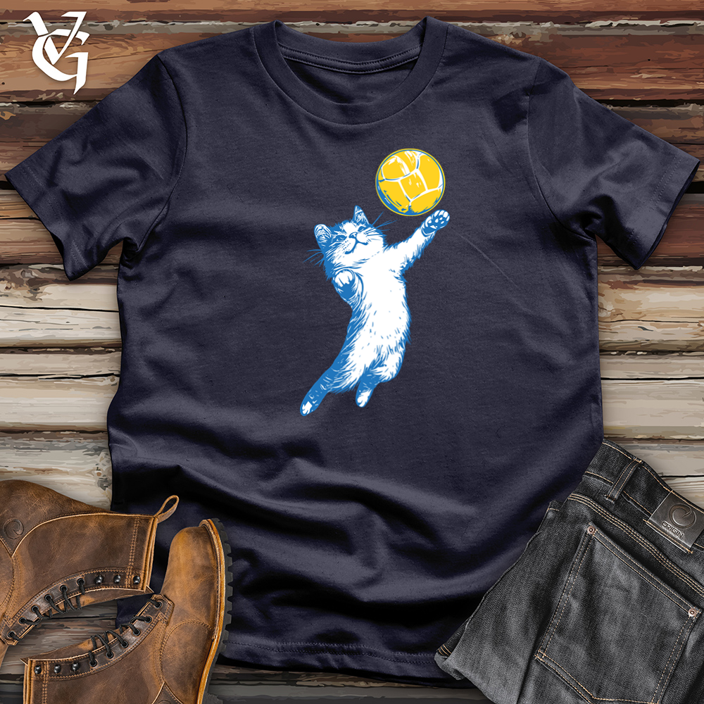 Volleyball Cat Cotton Tee