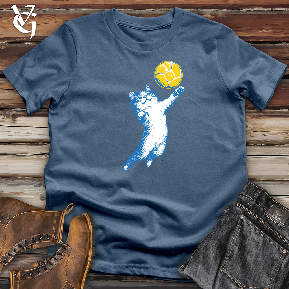 Volleyball Cat Cotton Tee