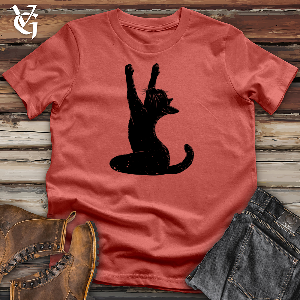 Black Cat Yoga Cotton Tee